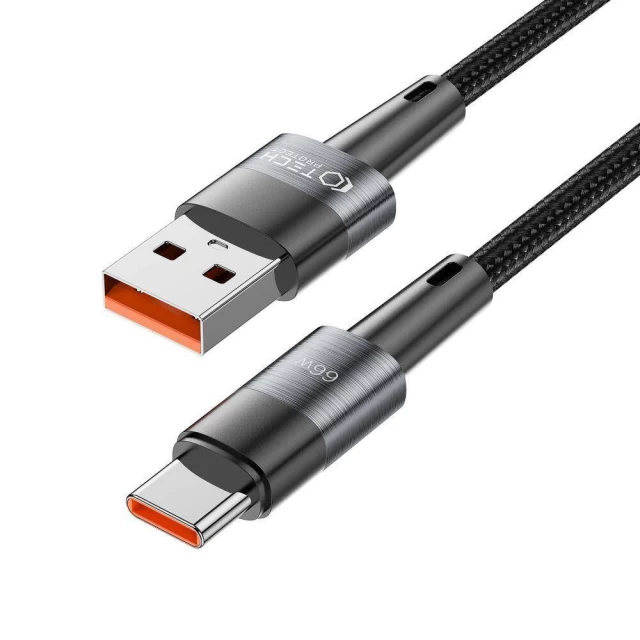 Кабель Tech-Protect Ultraboost USB-A to USB-C 66W 0.5 m Grey (9319456607499)