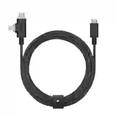 Кабель Native Union Belt Duo Pro USB-C to USB-C/Lightning 2.4 m Cosmos Black (BELT-PROCCL-COS-NP)