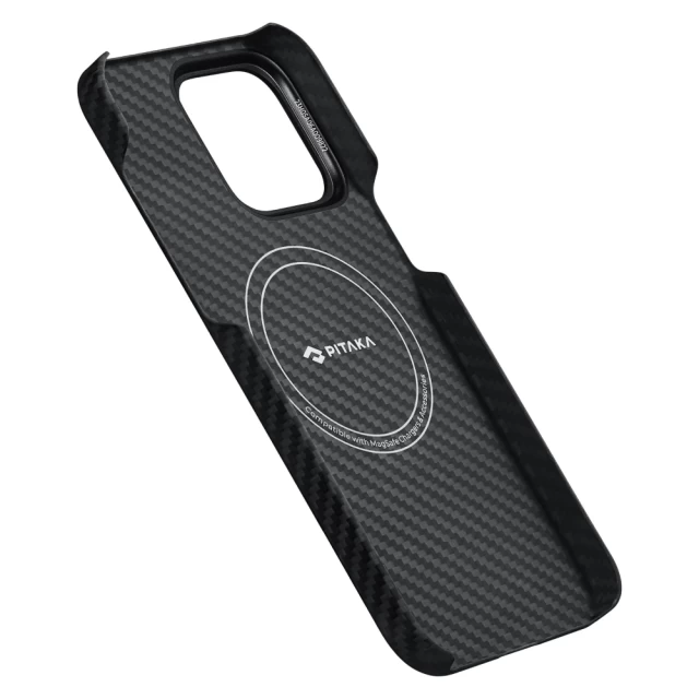 Чохол Pitaka MagEZ Case 4 Twill 1500D для iPhone 15 Pro Max Black Grey with MagSafe (KI1501PM)