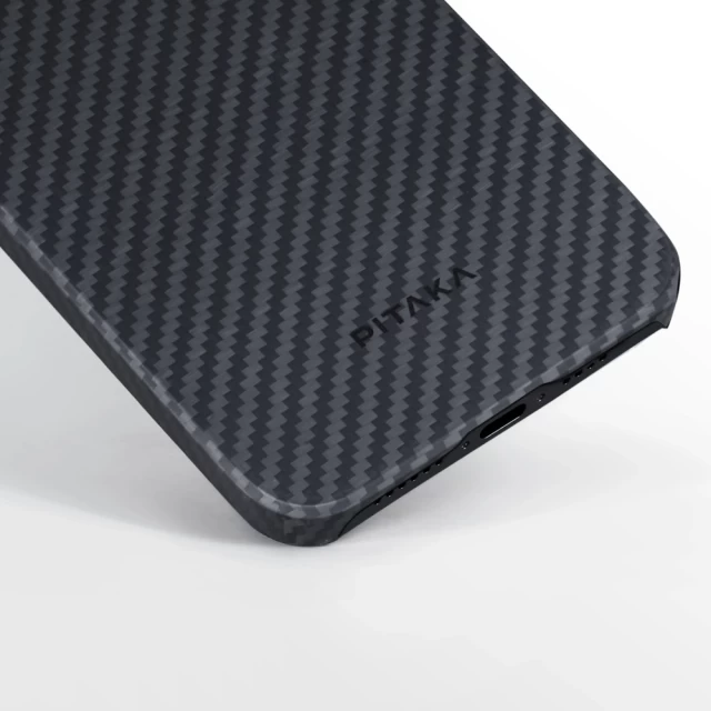 Чехол Pitaka MagEZ Case 4 Twill 1500D для iPhone 15 Pro Max Black Grey with MagSafe (KI1501PM)