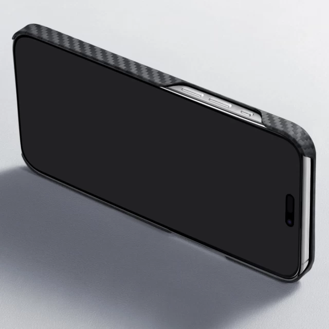 Чохол Pitaka MagEZ Case 4 Twill 1500D для iPhone 15 Pro Max Black Grey with MagSafe (KI1501PM)