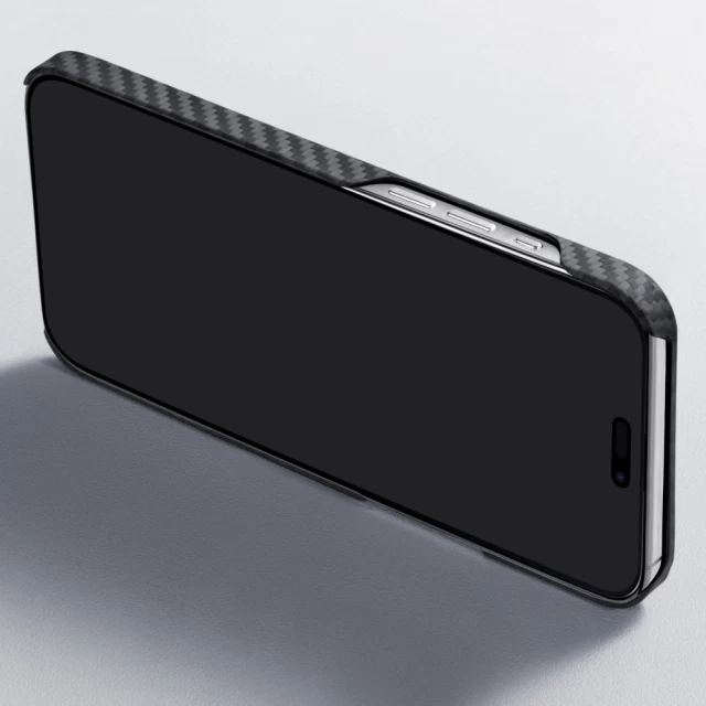 Чехол Pitaka MagEZ Case 4 Twill 1500D для iPhone 15 Plus Black Grey with MagSafe (KI1501M)