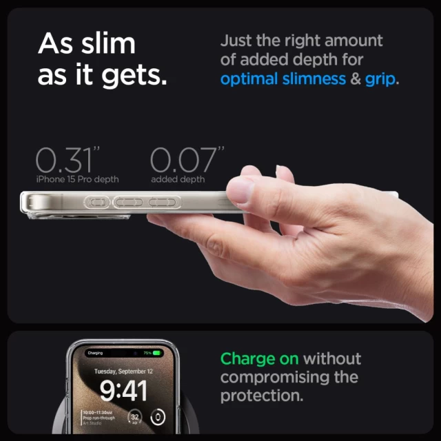 Чохол Spigen Ultra Hybrid для iPhone 15 Pro Zero One Natural Titanium with MagSafe (ACS07216)