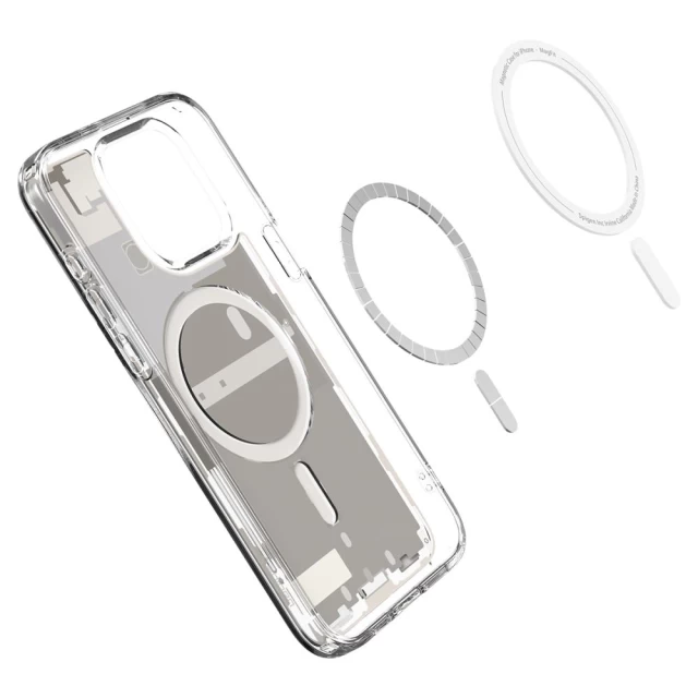 Чохол Spigen Ultra Hybrid для iPhone 15 Pro Zero One Natural Titanium with MagSafe (ACS07216)