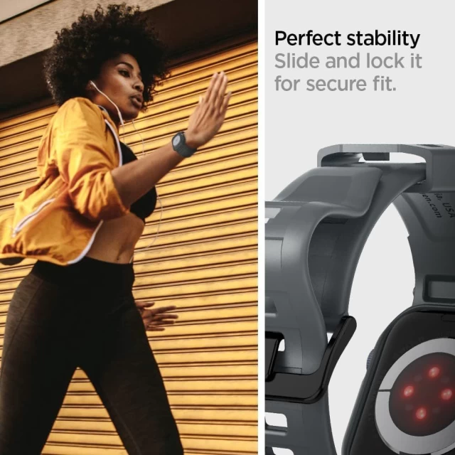 Чехол-ремешок Spigen Rugged Armor Pro для Apple Watch 45 mm Dark Grey (ACS07387)