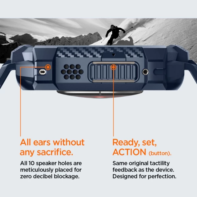 Чехол-ремешок Spigen Rugged Armor Pro для Apple Watch Ultra 49 mm Navy Blue (ACS07389)