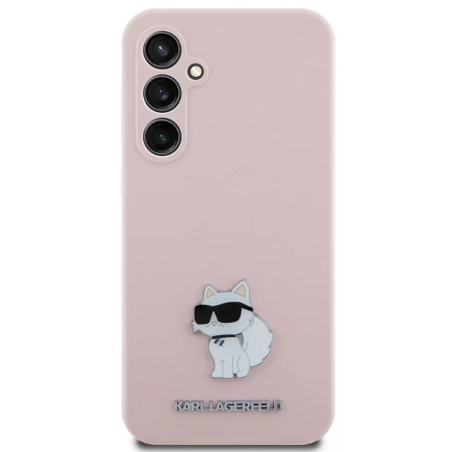 Чохол Karl Lagerfeld Silicone Choupette Metal Pin для Samsung Galaxy S23 FE (S711) Pink (KLHCS23FESMHCNPP)