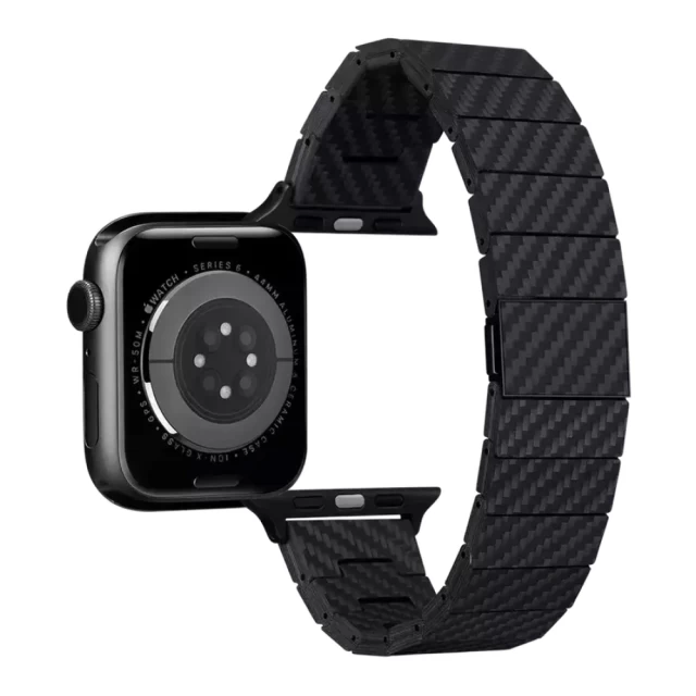 Ремінець Pitaka Carbon Fiber Watch Band Modern для Apple Watch 49 | 45 | 44 | 42 mm Black Grey (AWB2307)