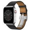 Ремінець Upex Single Tour Deployment Buckle для Apple Watch 49 | 45 | 44 | 42 mm Noir Swift Leather