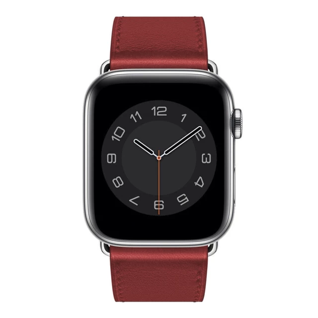 Ремешок Upex Single Tour Deployment Buckle для Apple Watch 49 | 45 | 44 | 42 mm Red Swift Leather