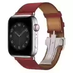 Ремінець Upex Single Tour Deployment Buckle для Apple Watch 49 | 45 | 44 | 42 mm Red Swift Leather