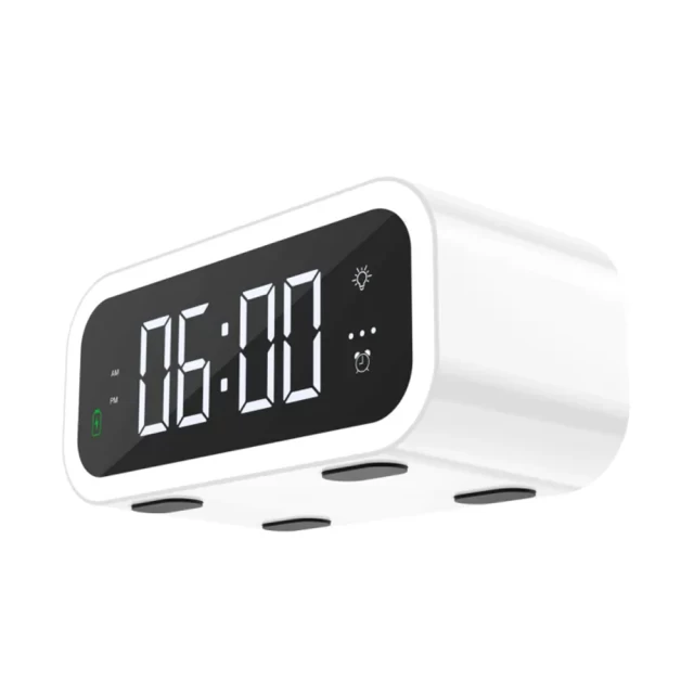 Бездротовий зарядний пристрій WIWU&Alarm Clock 15W White (Wi-W015)