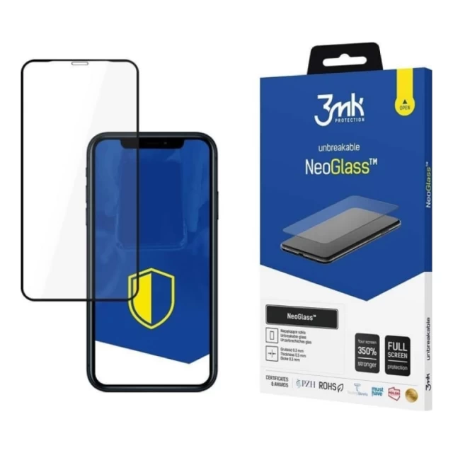 Захисне скло 3mk NeoGlass для iPhone 11 | XR Black (5903108292801)