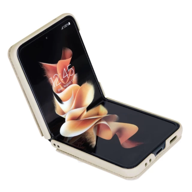 Чехол Nillkin Qin Vegan Leather для Samsung Galaxy Flip4 (F721) Gold (6902048250413)