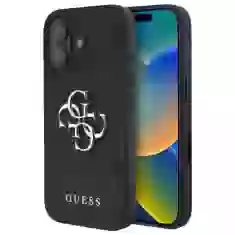 Чохол Guess 4G Big Metal Logo для iPhone 16 Black (GUHCP16S4GMGGR)