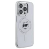 Чехол Karl Lagerfeld IML Metal Choupette Head для iPhone 13 Pro White with MagSafe (KLHMP13LHLSCHH)