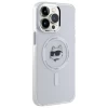 Чехол Karl Lagerfeld IML Metal Choupette Head для iPhone 14 Pro Max White with MagSafe (KLHMP14XHLSCHH)