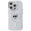 Чохол Karl Lagerfeld IML Metal Choupette Head для iPhone 15 Pro White with MagSafe (KLHMP15LHLSCHH)