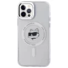 Чехол Karl Lagerfeld IML Metal Choupette Head для iPhone 12 | 12 Pro White with MagSafe (KLHMP12MHLSCHH)