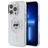 Чехол Karl Lagerfeld IML Metal Choupette Head для iPhone 14 Pro White with MagSafe (KLHMP14LHLSCHH)