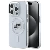 Чохол Karl Lagerfeld IML Metal Karl & Choupette Head для iPhone 15 Pro Max White with MagSafe (KLHMP15XHLSKCH)