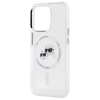 Чохол Karl Lagerfeld IML Metal Karl & Choupette Head для iPhone 15 Pro Max White with MagSafe (KLHMP15XHLSKCH)