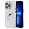 Чохол Karl Lagerfeld IML Metal Karl & Choupette Head для iPhone 15 Pro White with MagSafe (KLHMP15LHLSKCH)