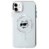 Чехол Karl Lagerfeld IML Metal Choupette Head для iPhone 11 | XR White with MagSafe (KLHMN61HLSCHH)