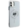 Чехол Karl Lagerfeld IML Metal Choupette Head для iPhone 11 | XR White with MagSafe (KLHMN61HLSCHH)