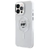 Чехол Karl Lagerfeld IML Metal Choupette Head для iPhone 13 Pro Max White with MagSafe (KLHMP13XHLSCHH)