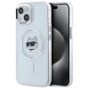 Чохол Karl Lagerfeld IML Metal Choupette Head для iPhone 15 White with MagSafe (LHMP15SHLSCHH)