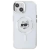 Чохол Karl Lagerfeld IML Metal Choupette Head для iPhone 15 White with MagSafe (LHMP15SHLSCHH)