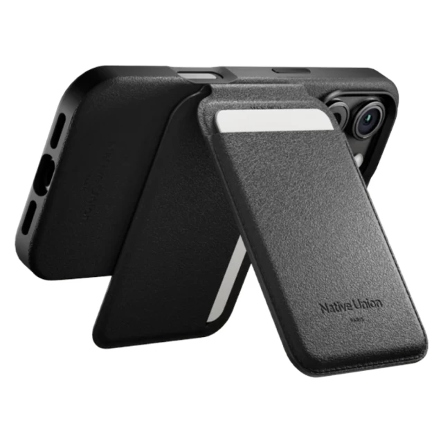 Кошелек Native Union Active Wallet Stand Magnetic Black with MagSafe (ACT-BLK-WAL)