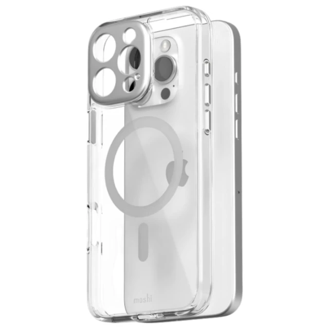 Чехол Moshi iGlaze Slim Hardshell Case для iPhone 16 Pro Max Luna Silver with MagSafe (99MO241014)