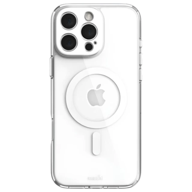 Чехол Moshi iGlaze Slim Hardshell Case для iPhone 16 Pro Luna Silver with MagSafe (99MO241013)