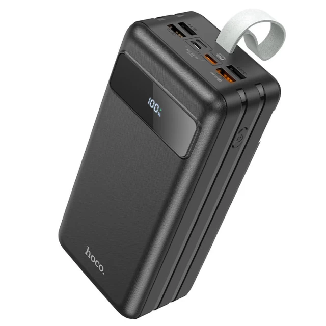 Портативное зарядное устройство HOCO J86B Electric 60000 mAh 20W PD | QC with LCD/Lamp Black