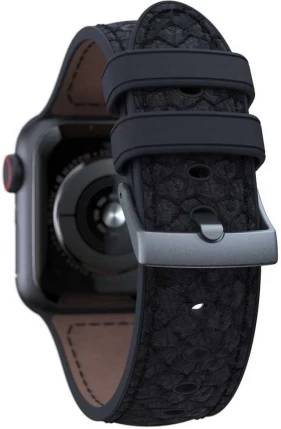 Ремінець Elements Njord Salmon Leather Strap для Apple Watch 41 | 40 mm Dark Grey (SL14110) - 1