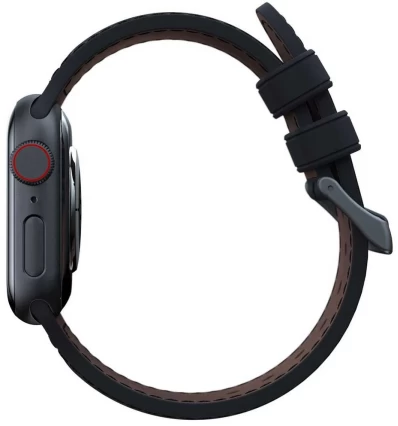 Ремешок Elements Njord Salmon Leather Strap для Apple Watch 41 | 40 mm Dark Grey (SL14110) - 2