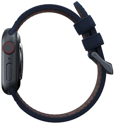 Ремешок Elements Njord Salmon Leather Strap для Apple Watch 49 | 45 | 44 | 42 mm Petrol (SL14121) - 2