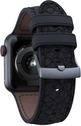 Ремінець Elements Njord Salmon Leather Strap для Apple Watch 49 | 45 | 44 | 42 mm Dark Grey (SL14120) - 1