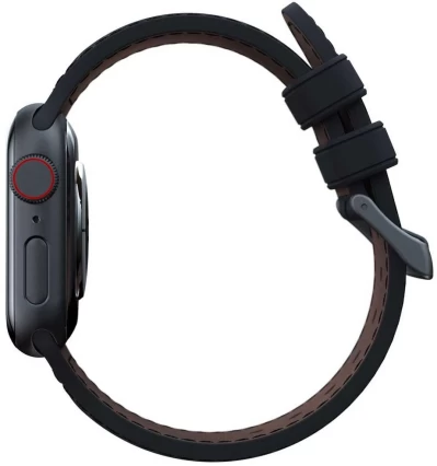 Ремінець Elements Njord Salmon Leather Strap для Apple Watch 49 | 45 | 44 | 42 mm Dark Grey (SL14120) - 2