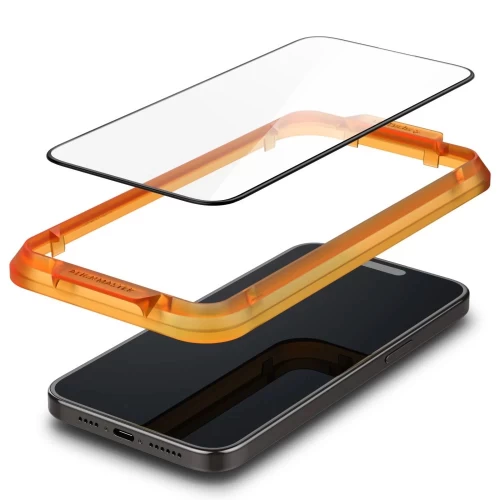 Защитное стекло Spigen ALM Glass FC (2 Pack) для iPhone 15 Pro Max Black (AGL06875) - 1