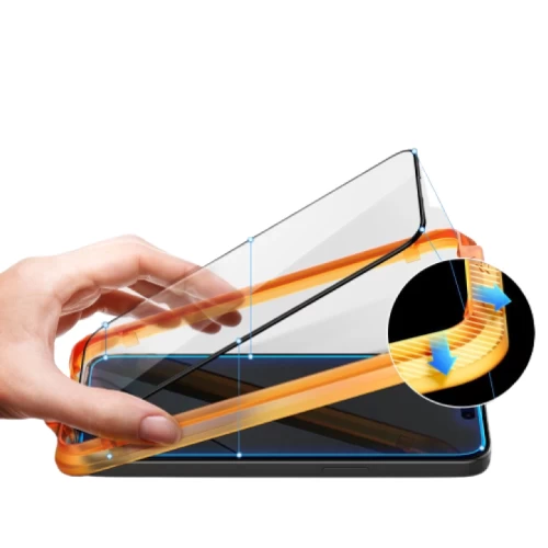 Защитное стекло Spigen ALM Glass FC (2 Pack) для iPhone 15 Pro Max Black (AGL06875) - 2