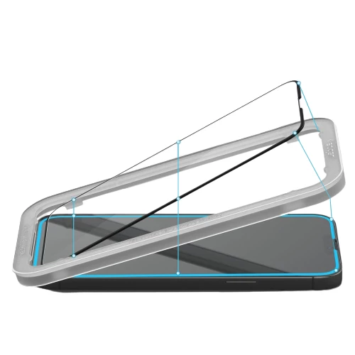 Захисне скло Spigen для iPhone 12 Pro Max Glas tR ALM FC Black (2 Pack) (AGL01792) - 2
