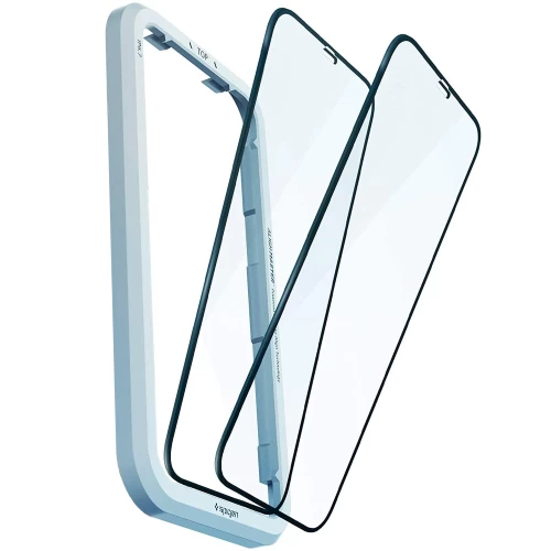 Защитное стекло Spigen для iPhone 12 Pro Max Glas tR ALM FC Black (2 Pack) (AGL01792) - 1