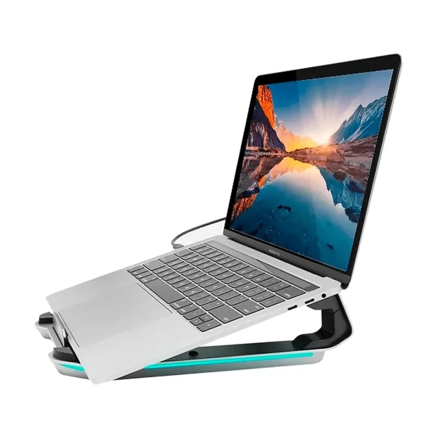 Підставка Macally Laptop Riser With 4-Port USB 3.0 HUB and RGB Lighting для ноутбуків і планшетів (MHUBSTAND)