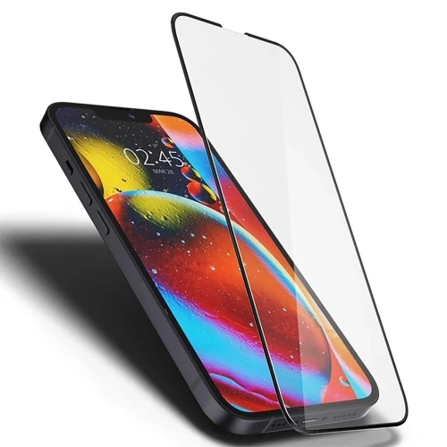 Захисне скло Spigen Glass tR Slim HD для iPhone 13 | 13 Pro Black (AGL03392) - 2