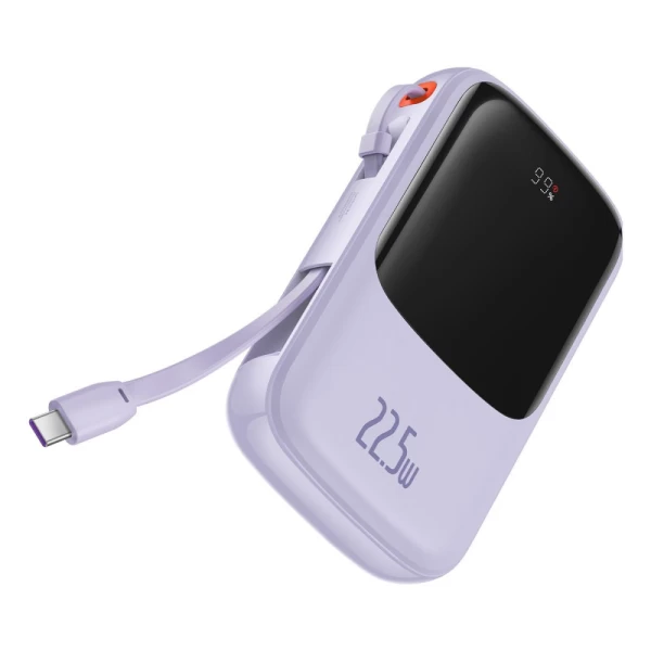 Портативное зарядное устройство Baseus Q Pow 20000 mAh 22.5W with USB-C Cable Purple (PPQD-I05) - 1