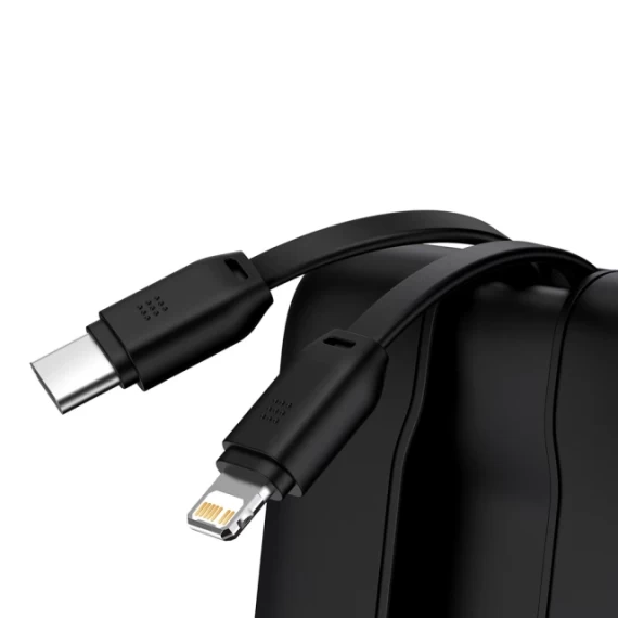 Портативний зарядний пристрій Elf Digital Display 10000 mAh 22.5W with USB-C/Lightning Cable Black (PPJL010001) - 1