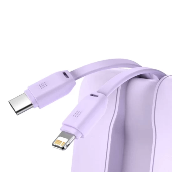 Портативное зарядное устройство Elf Digital Display 10000 mAh 22.5W USB-C/Lightning Cable Purple (PPJL010005) - 1